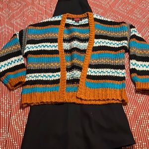 Rock&Roll denim bolero cardigan. Small